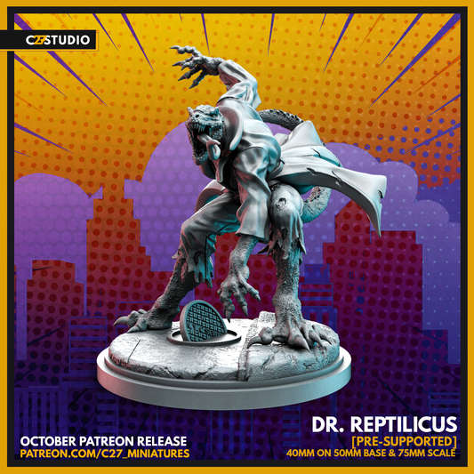 dr.reptilicus 3D Miniature by c27 – Ideal for Tabletop Games