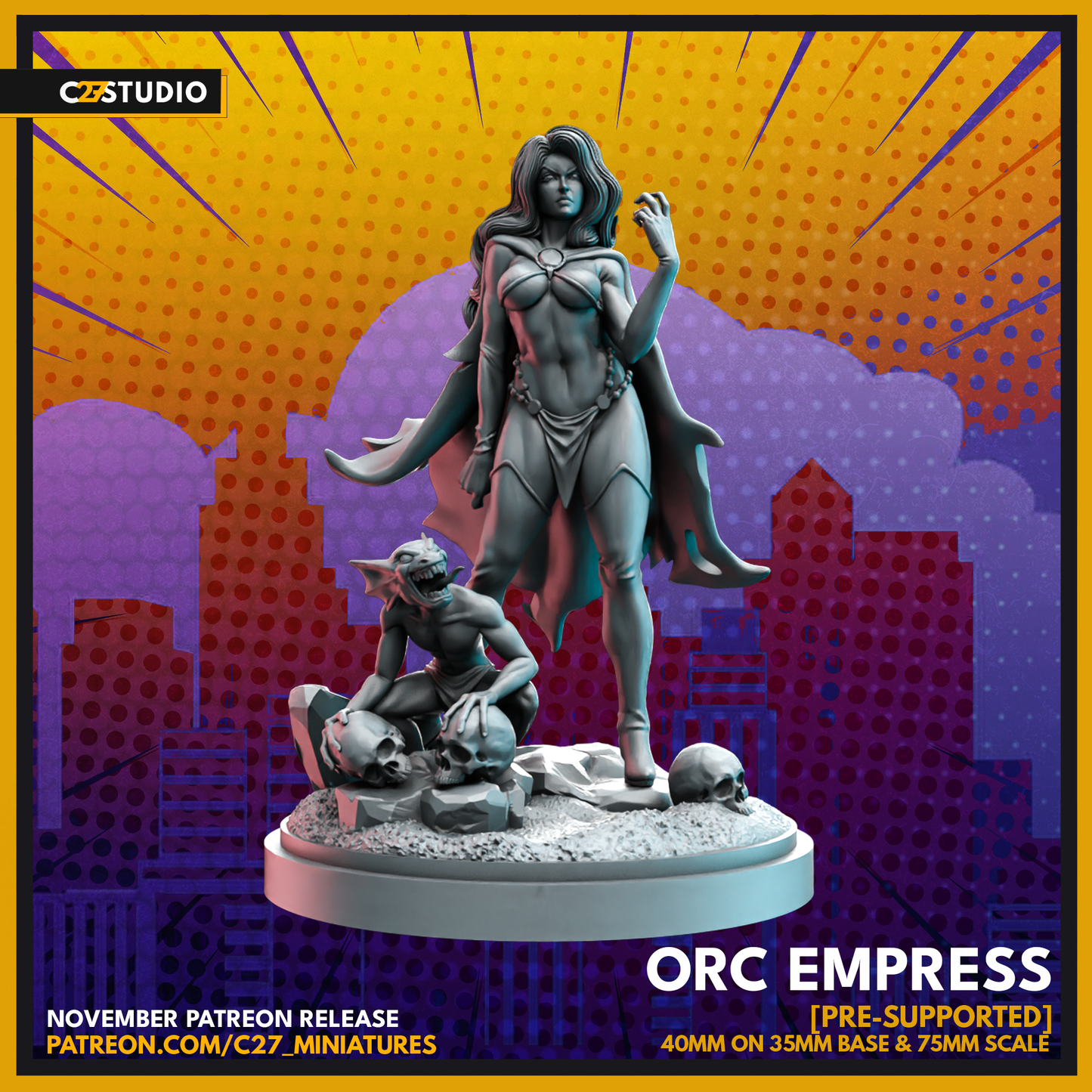 c27's Custom Orc Empress 3D Model – For Tabletop Gamers