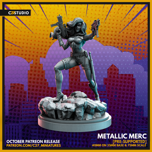 c27's Custom Metallic Merc 3D Model – For Tabletop Gamers