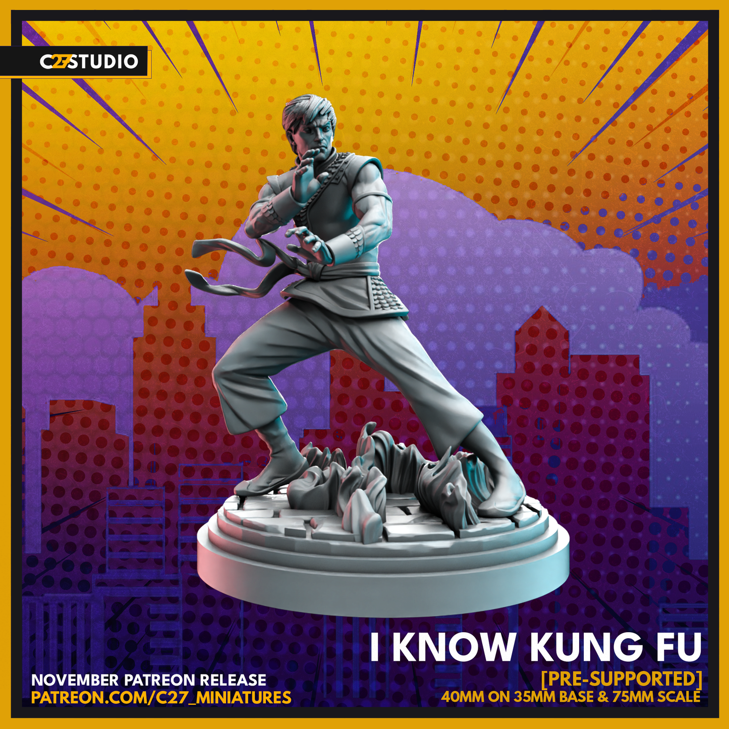 I Know Kung Fu 3D Model by c27 – Perfect for Custom Tabletop Games