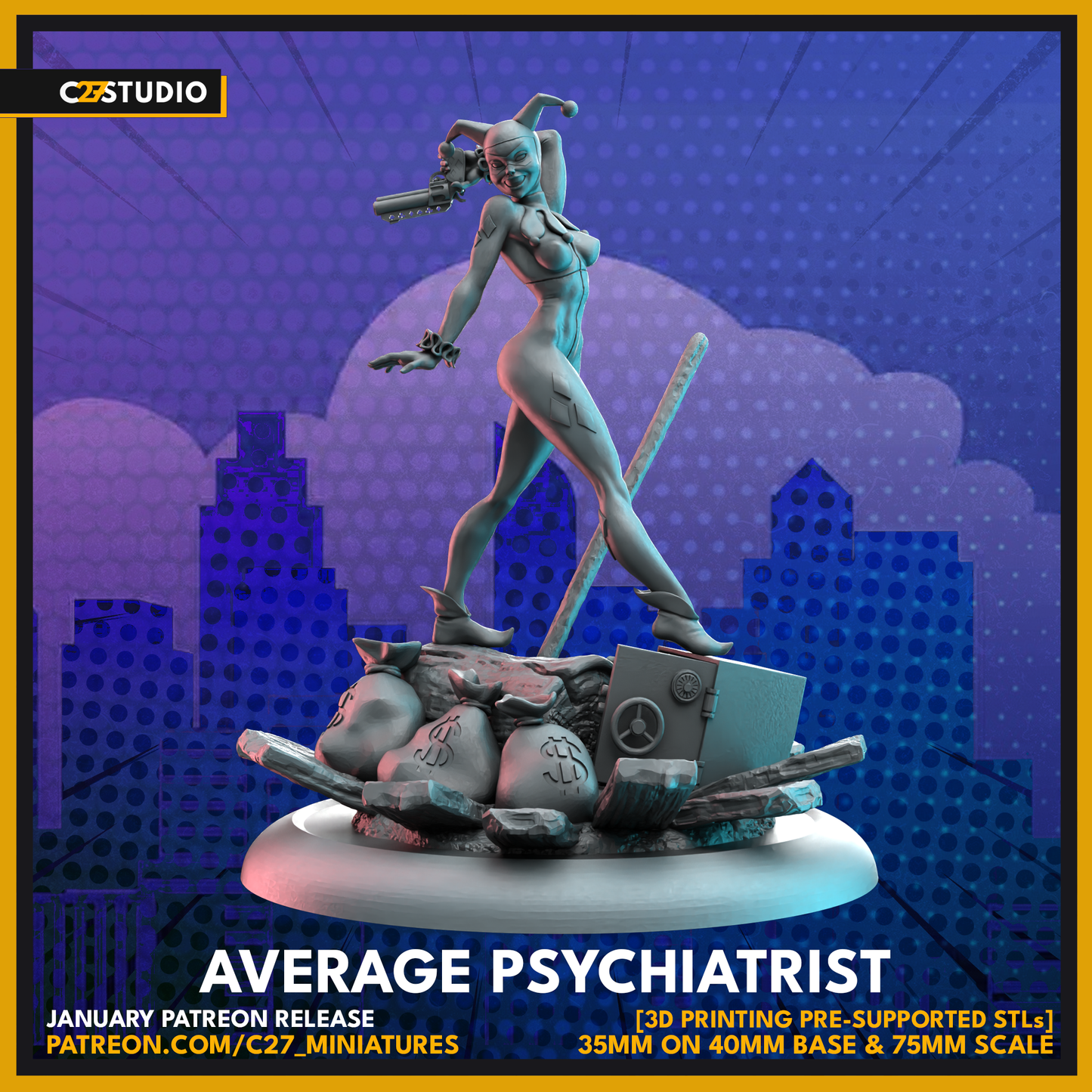 Average Psychiatrist by c27 – 3D Printed Miniature for Tabletop