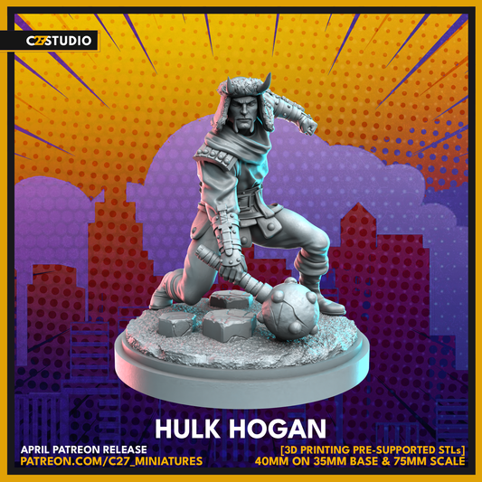 hulk hogan by c27 – 3D Printed Miniature for Tabletop