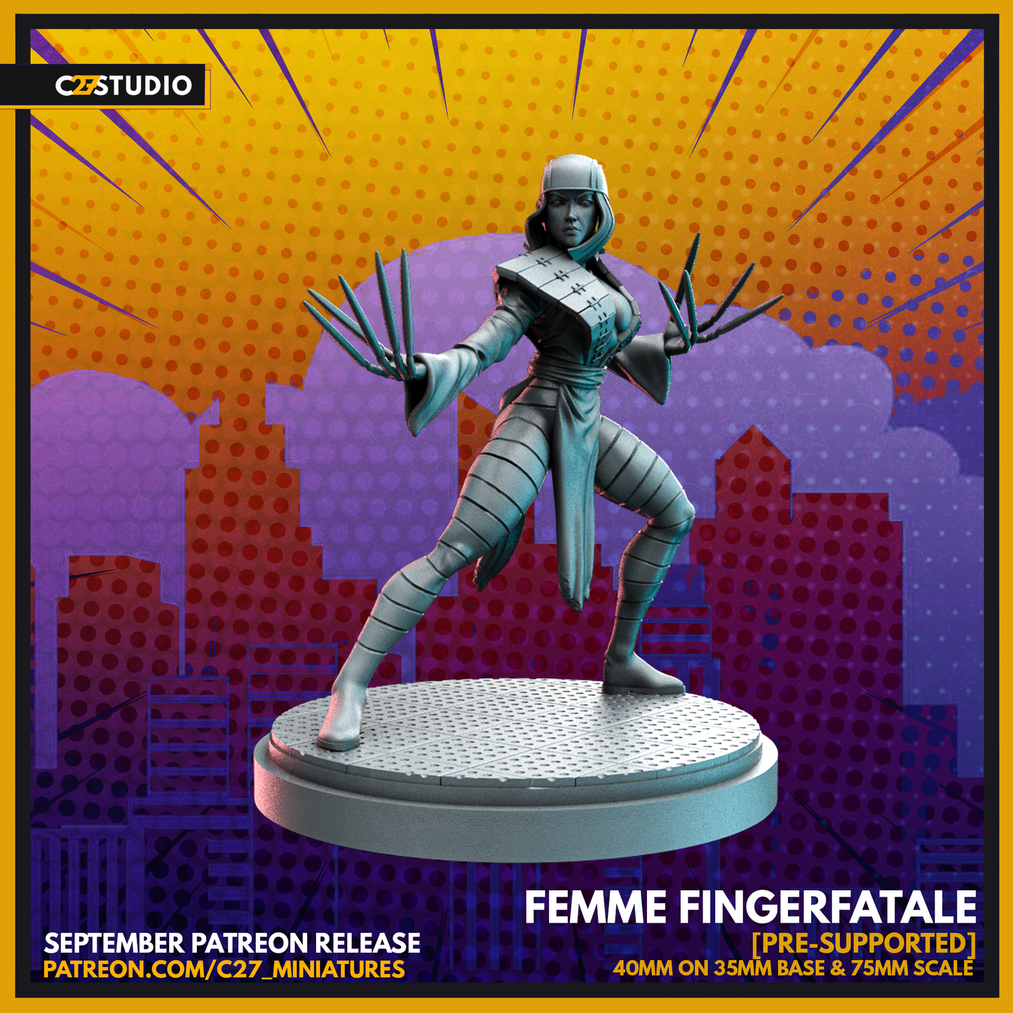 Femme Fingerfatale by c27 – Perfect 3D Printed Miniature for Tabletop