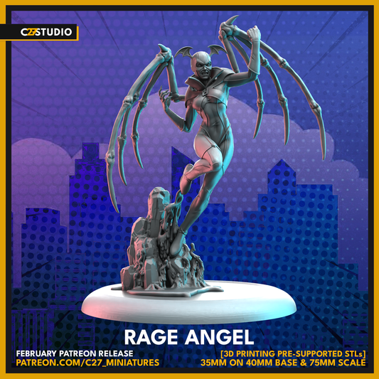 c27's Rage Angel 3D Miniature – Add to Your Collection