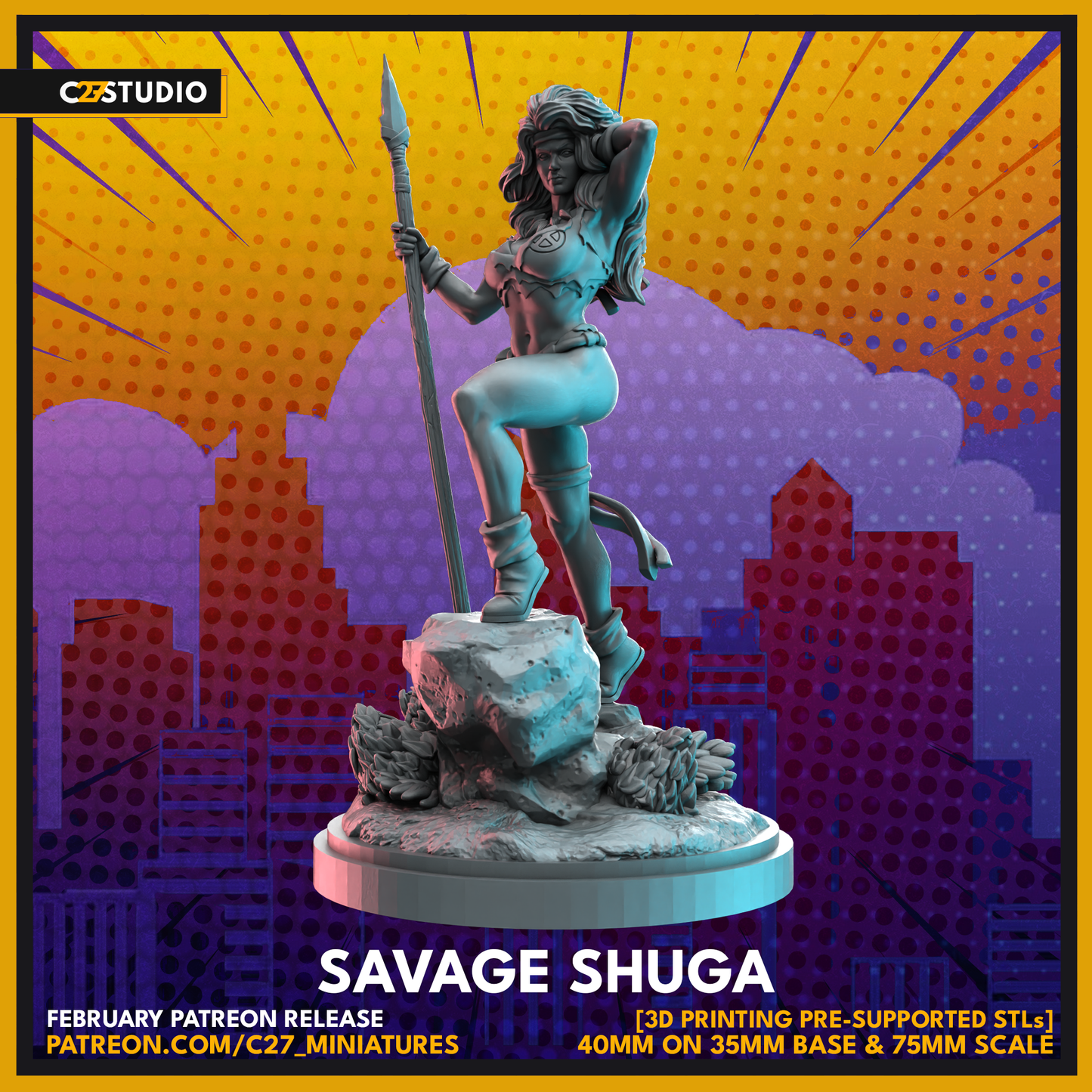 Unique Savage Shuga 3D Model by c27 – Tabletop Game Ready