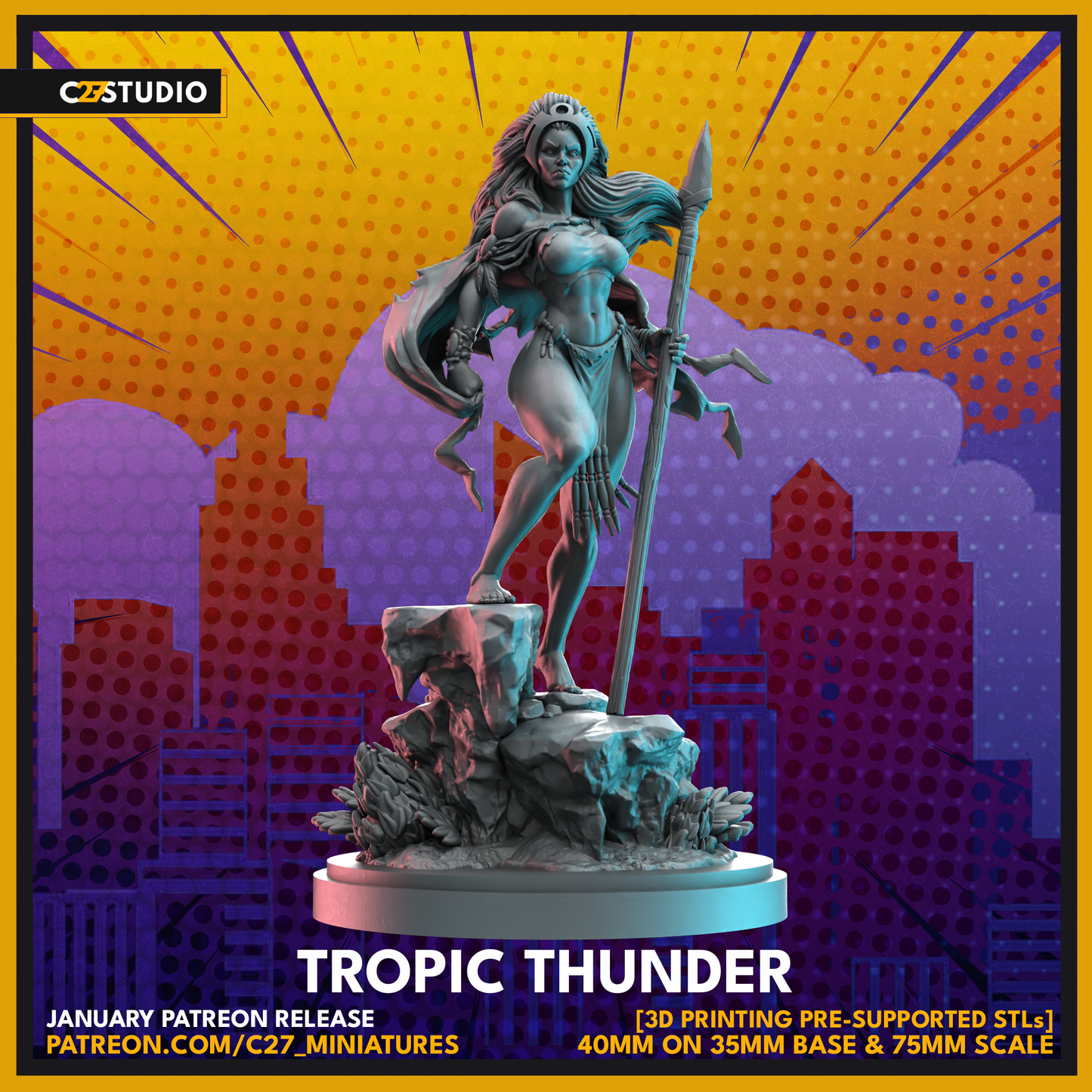 Tropic Thunder by c27 – Perfect 3D Printed Miniature for Tabletop