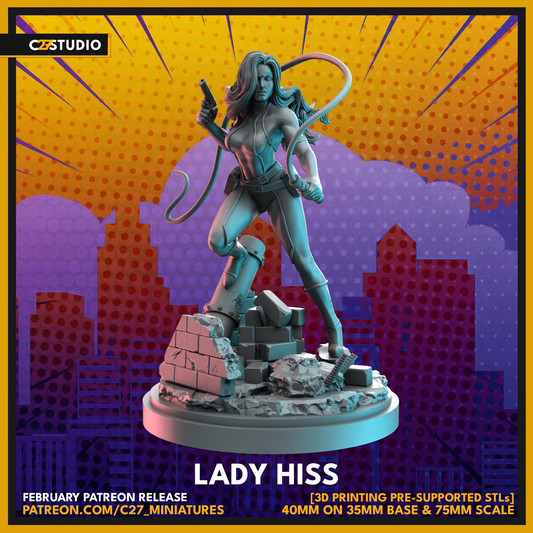 Unique Lady Hiss 3D Model by c27 – Tabletop Game Ready