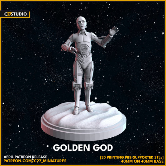 Custom Golden God 3D Model by c27 – Tabletop Adventures Await