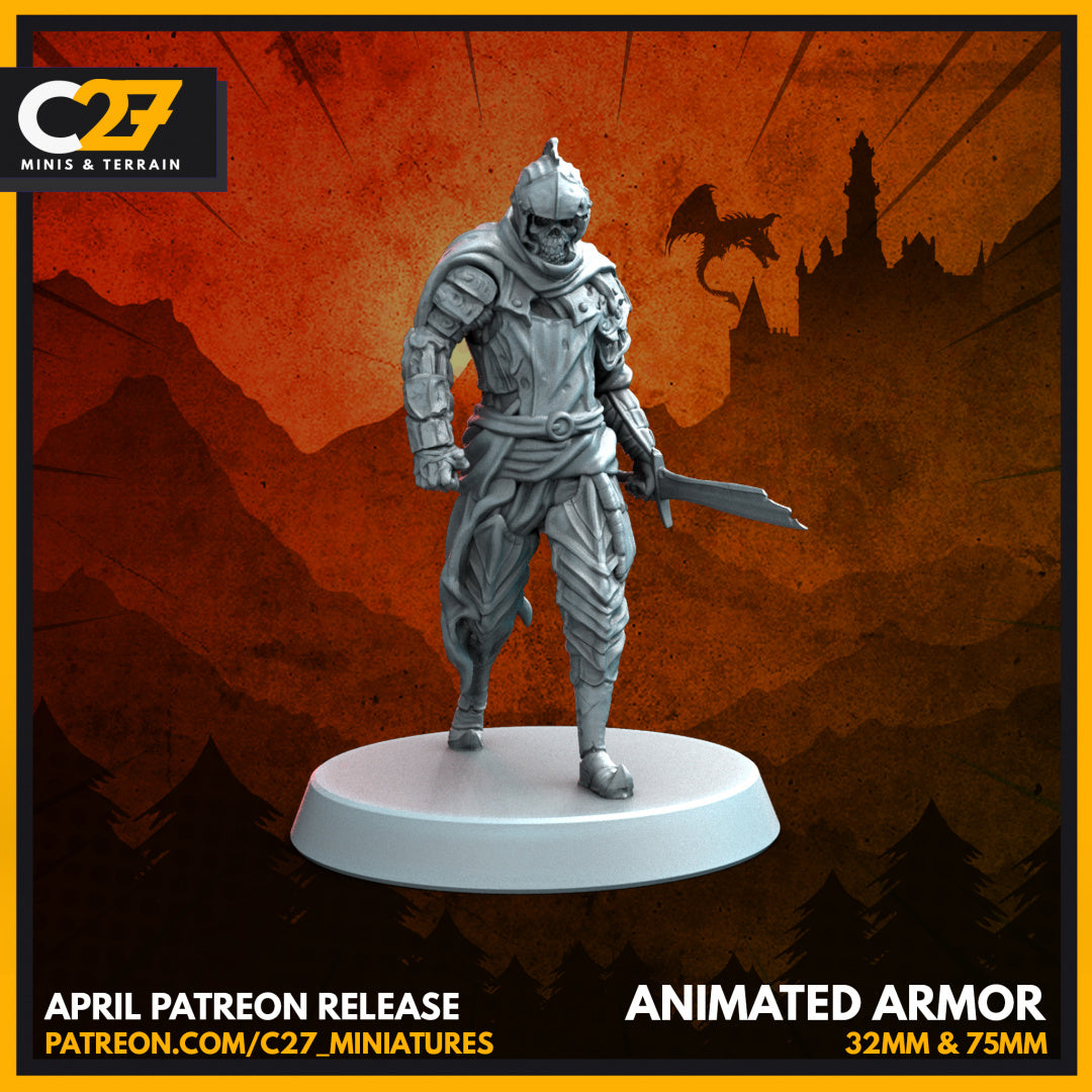 Animated Armor 3D Model by c27 – Perfect for Custom Tabletop Games