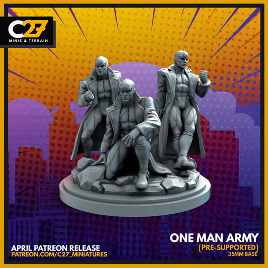 One Man Army by c27 – High-Quality 3D Printed Miniature