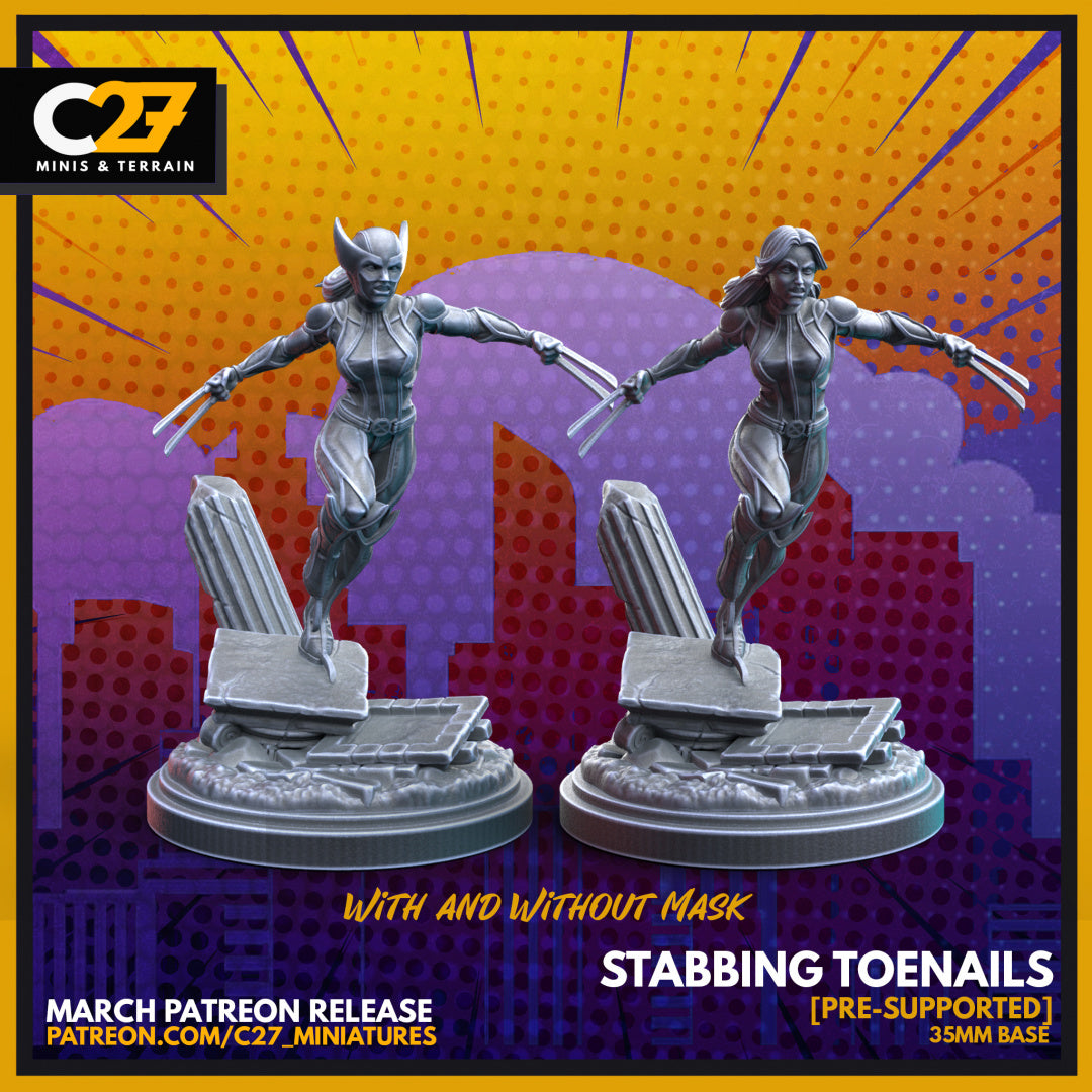 Unique Stabbing Toenails 3D Model by c27 – Tabletop Game Ready