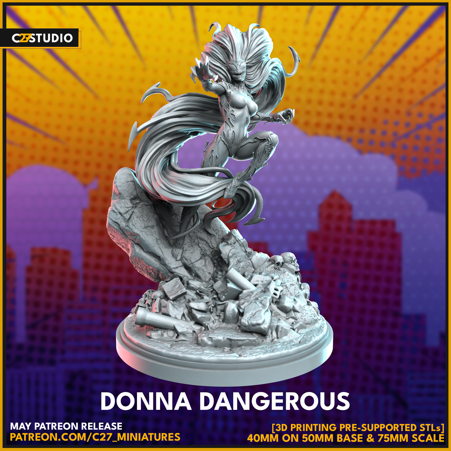 c27's Custom Donna Dangerous 3D Model – For Tabletop Gamers