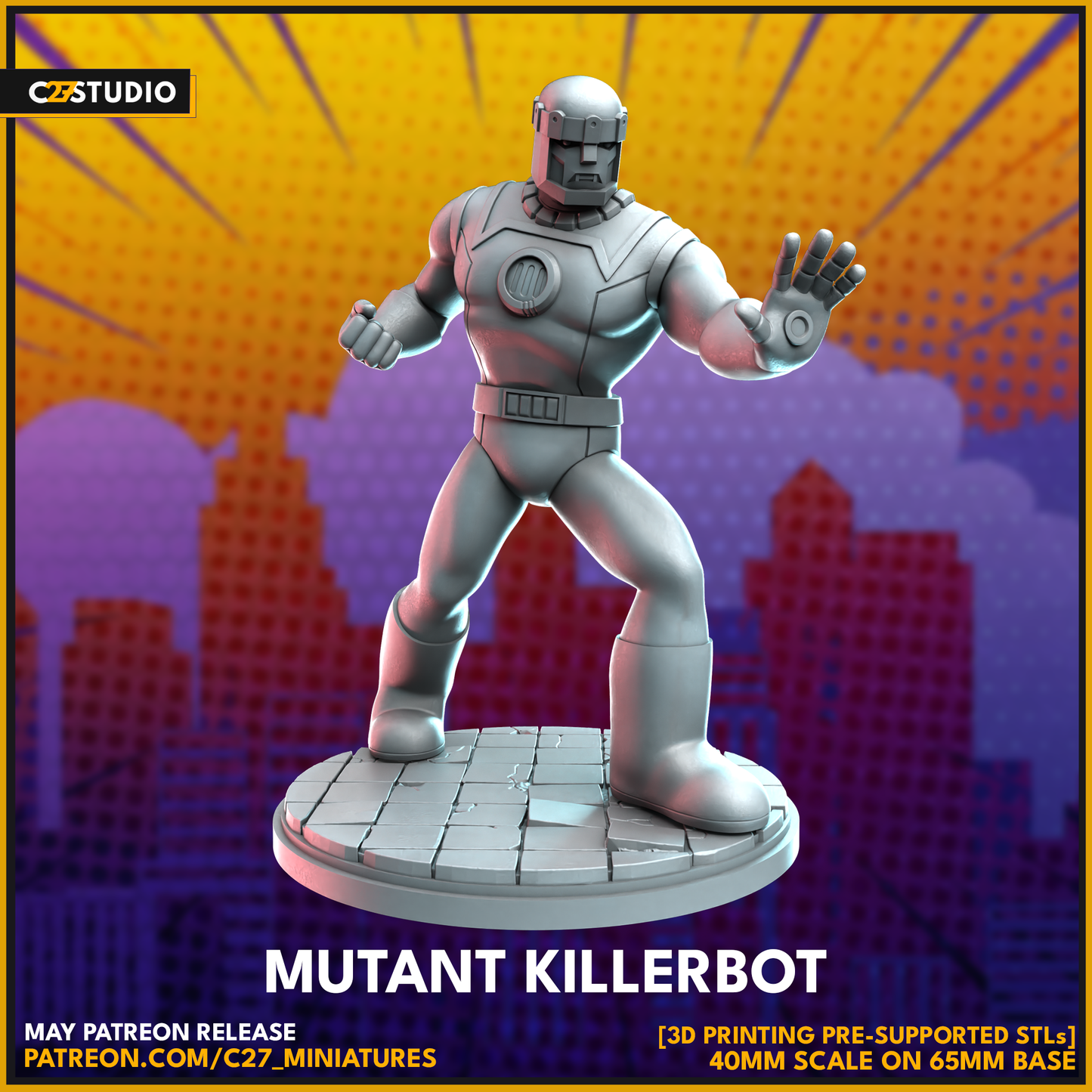 c27's Custom Mutant Killerbot 3D Model – For Tabletop Gamers