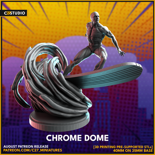 Custom Chrome Dome 3D Model by c27 – Tabletop Adventures Await